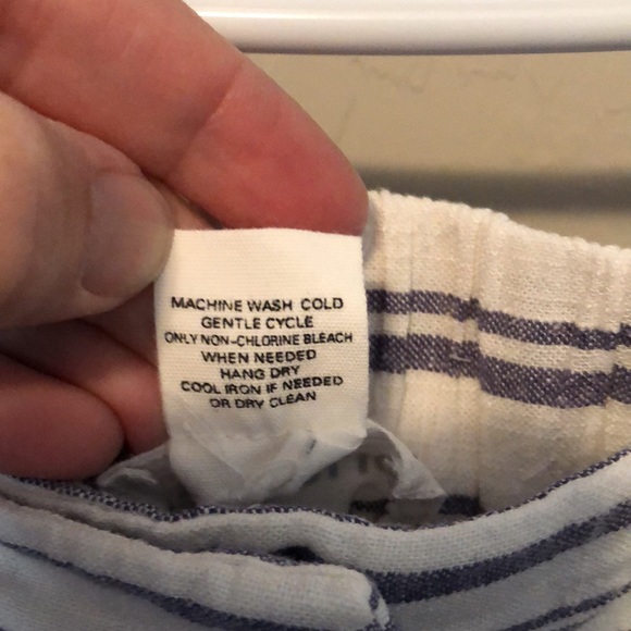 For the Republic blue/white striped wide leg pants. - Picture 7 of 10